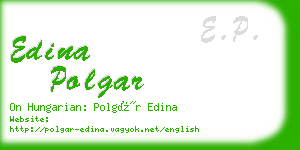 edina polgar business card